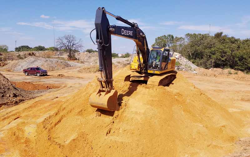 excavator construction trenching, Dallas, Fort Worth