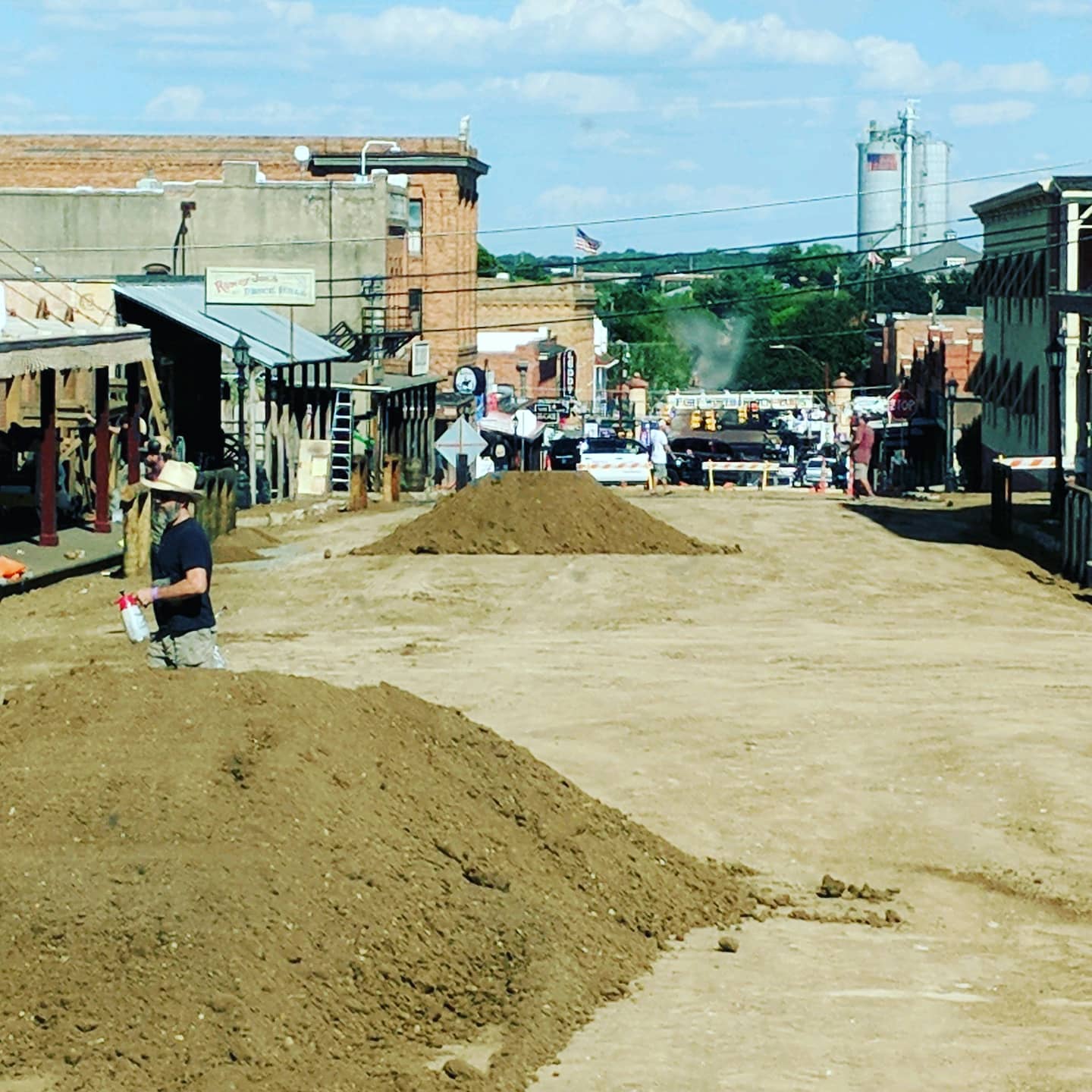 Fill dirt for Yellowstone prequel 1883 set prep in Fort Worth, Texas